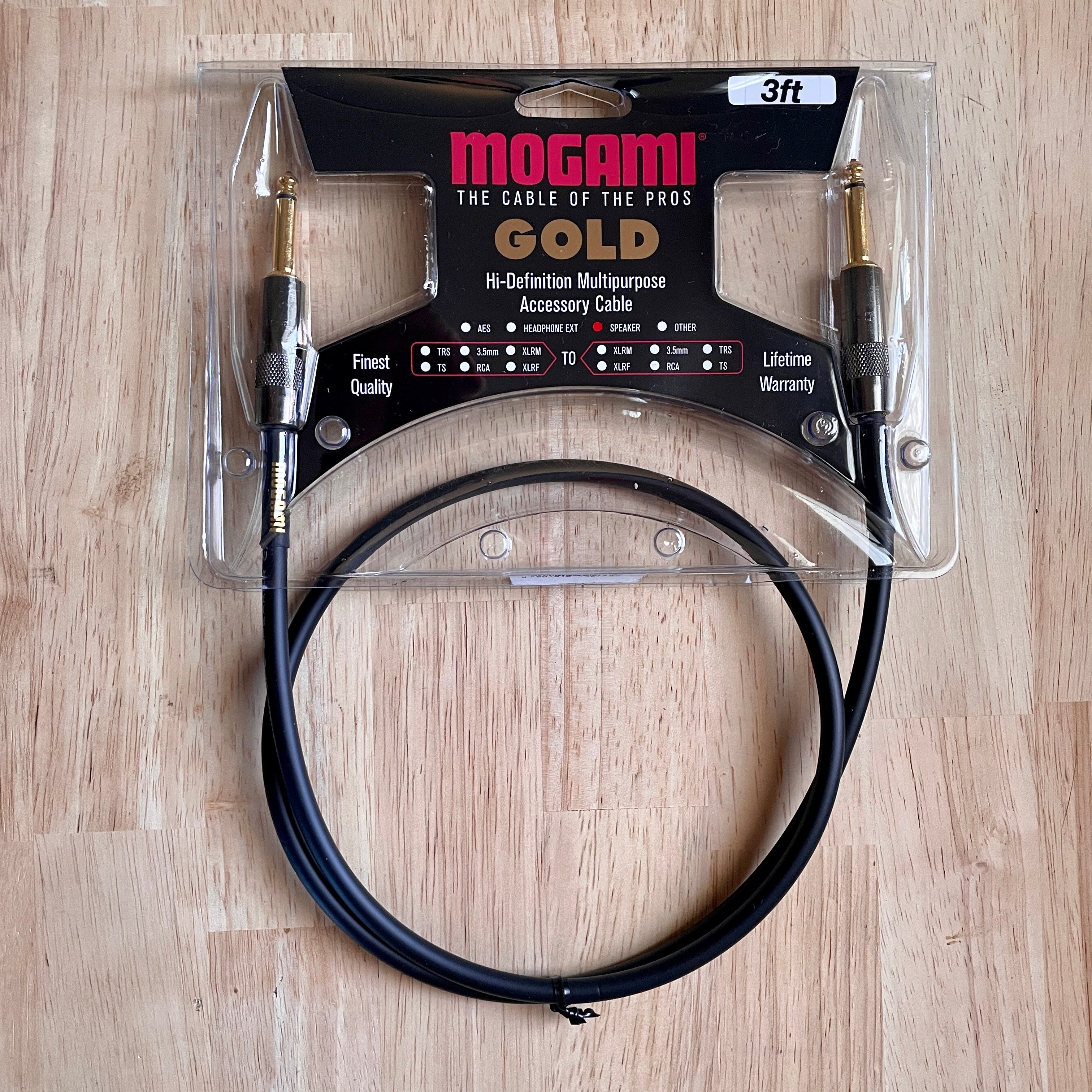 Mogami Gold 3' Speaker Cable