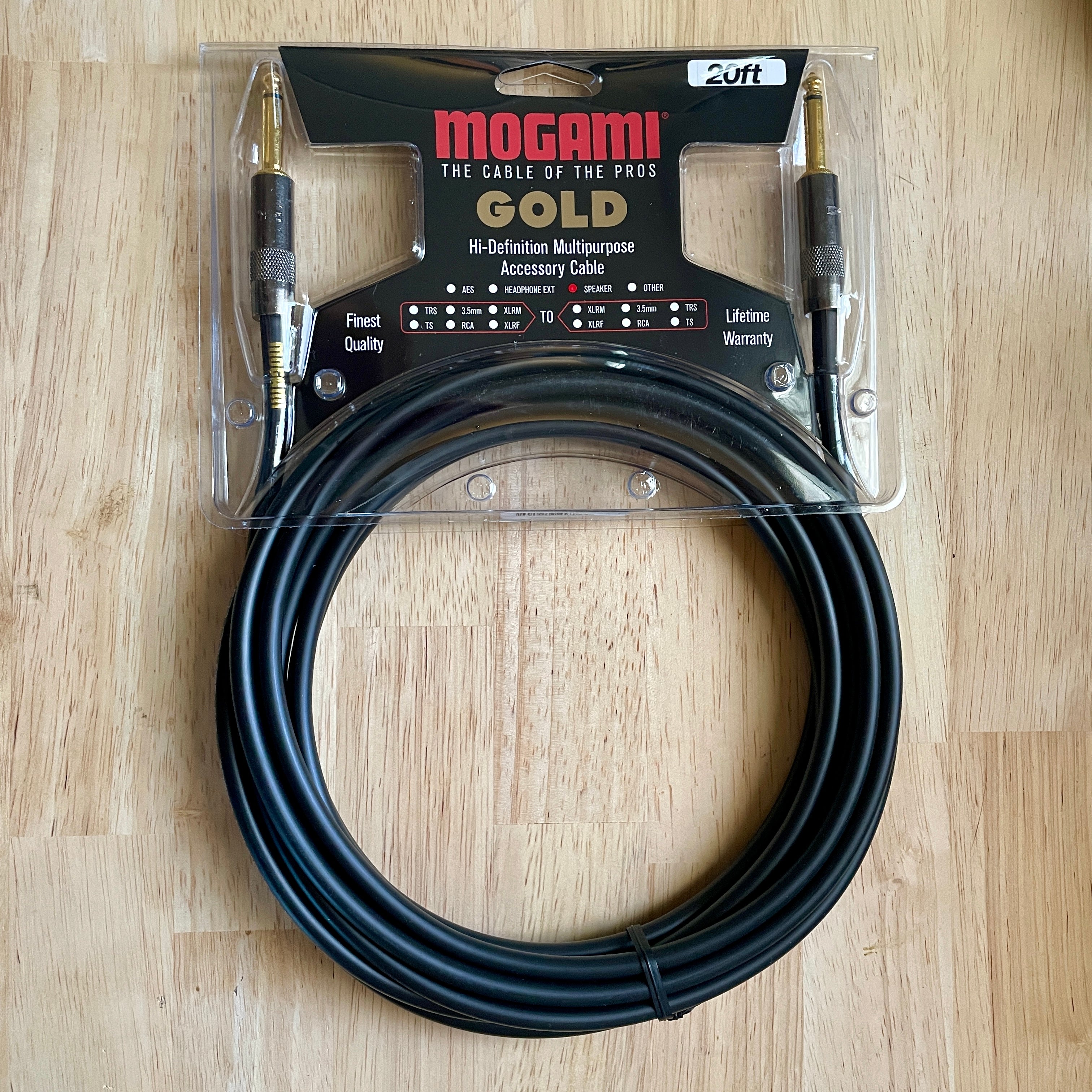 Mogami Gold 20' Speaker Cable