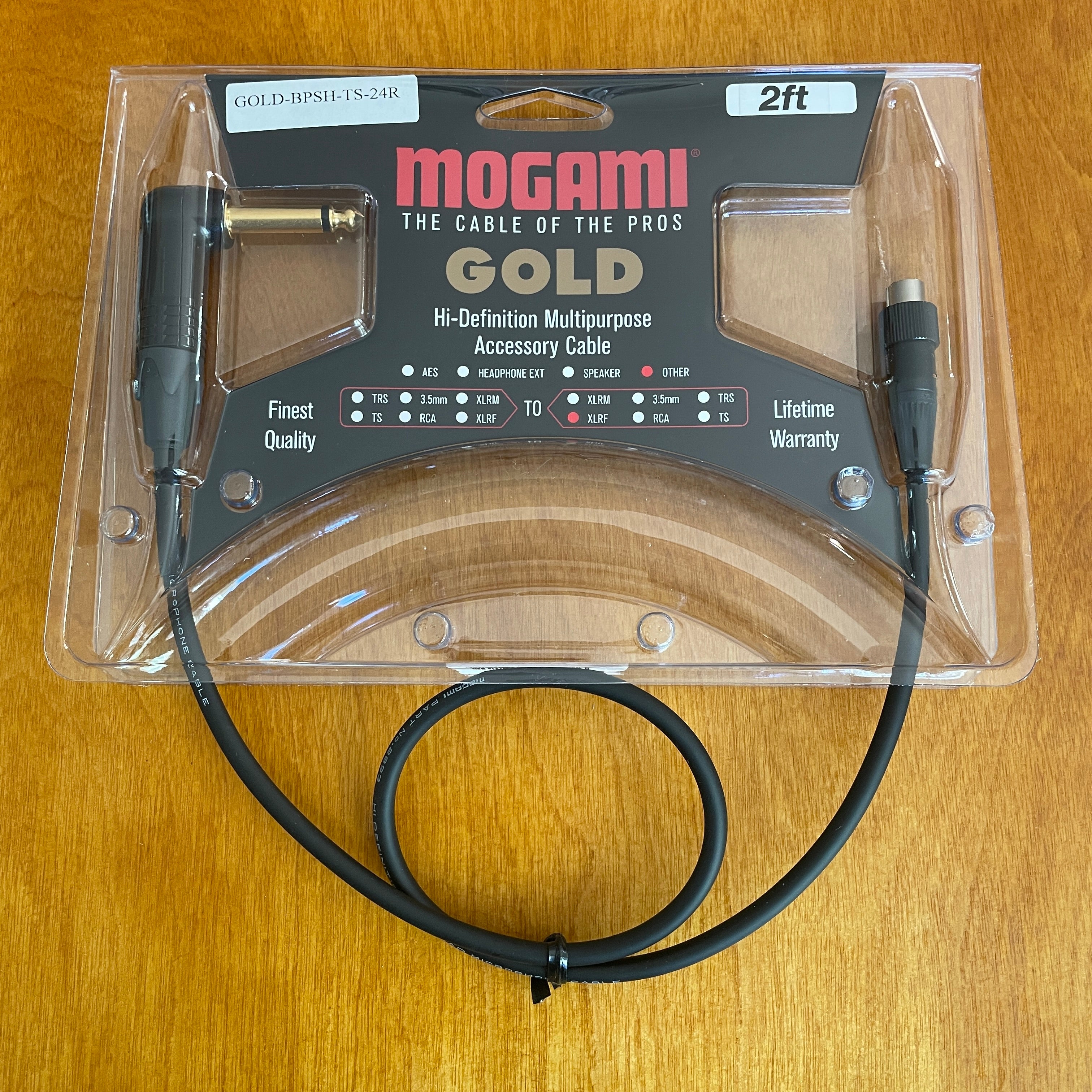 Mogami Gold BPSH-TS-24R for Shure Wireless Belt Pack
