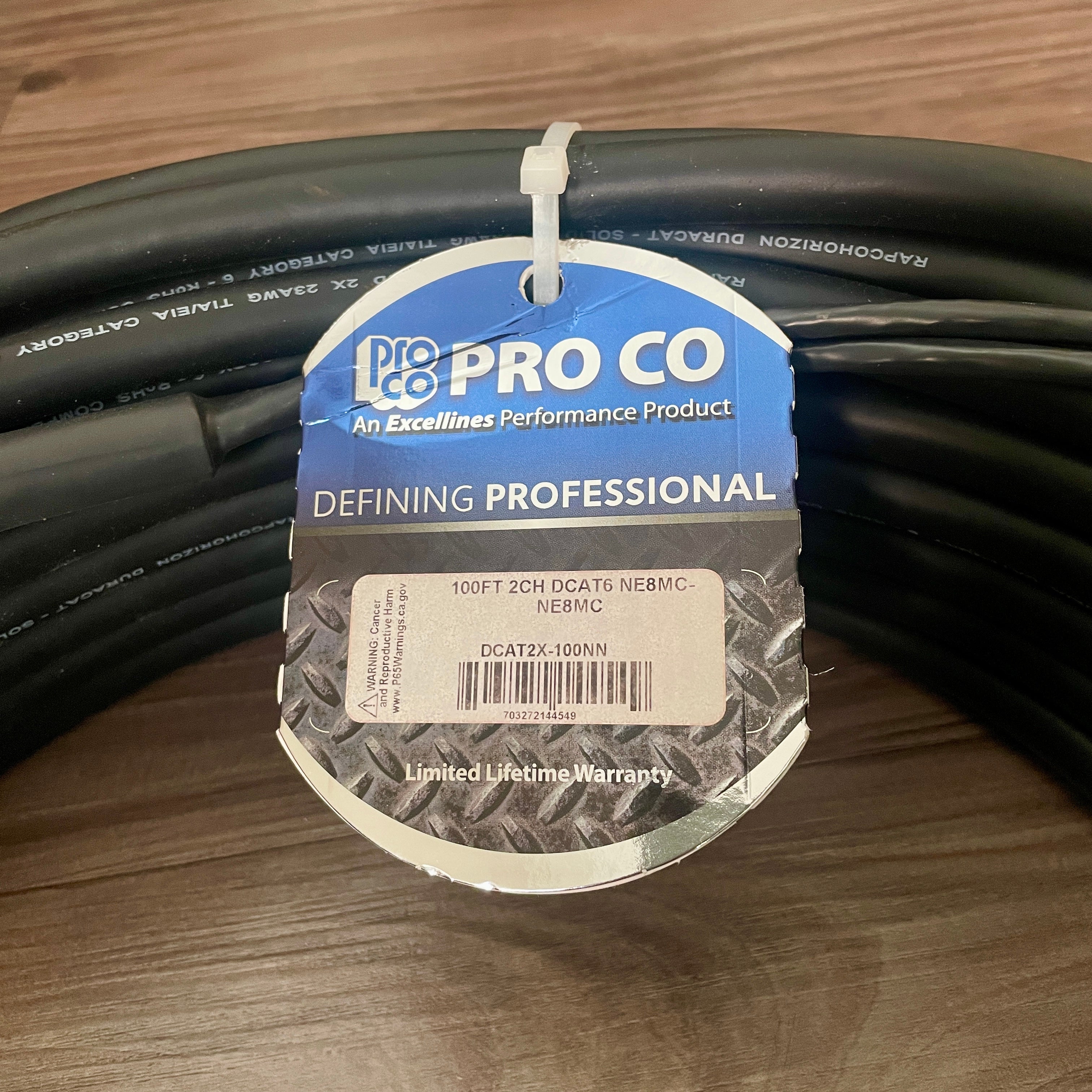 ProCo DCAT62X-100NN 100' Dual Cat6 Ethercon Cable