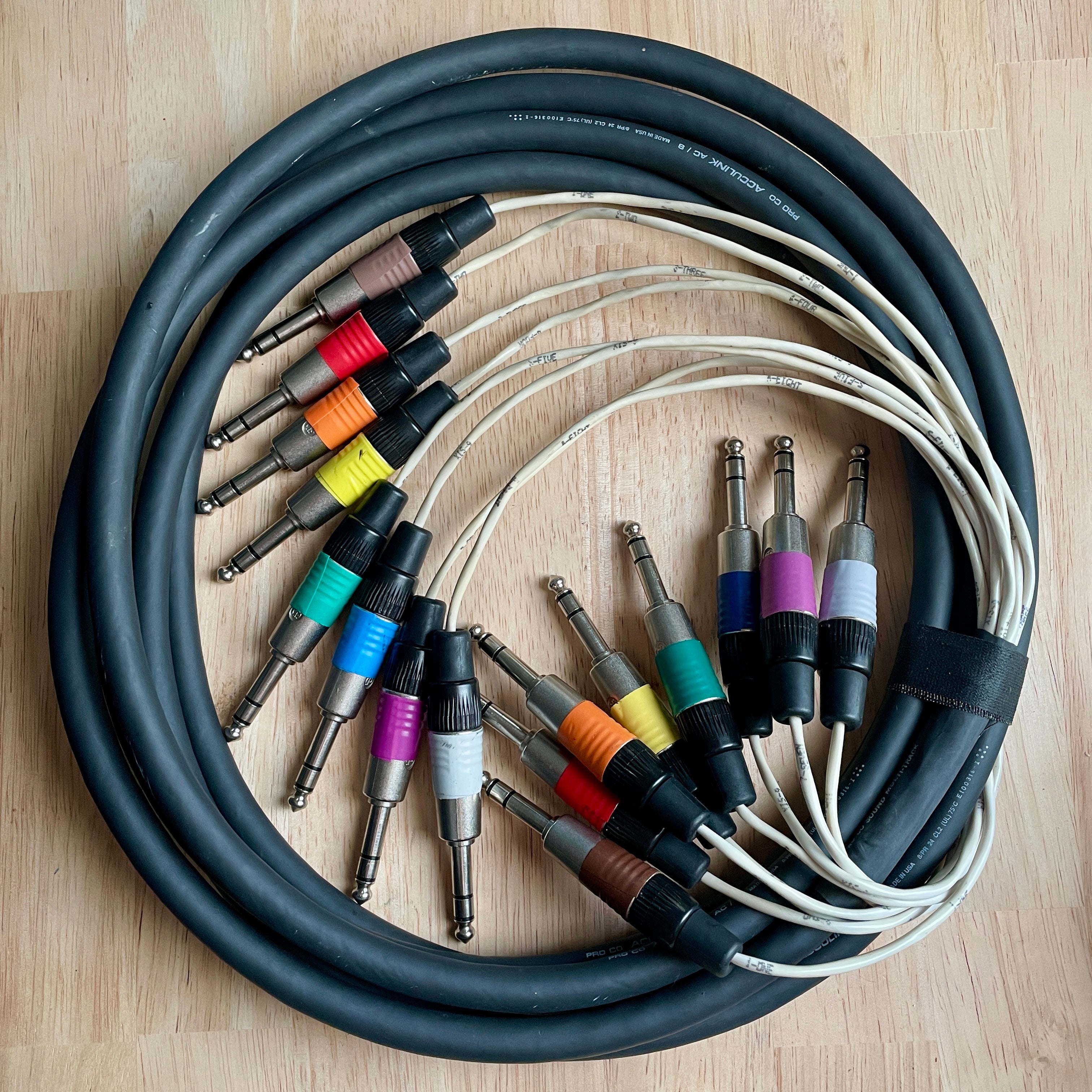 ProCo AC8 15' 8 Channel TRS Snake w/Neutrik Connectors